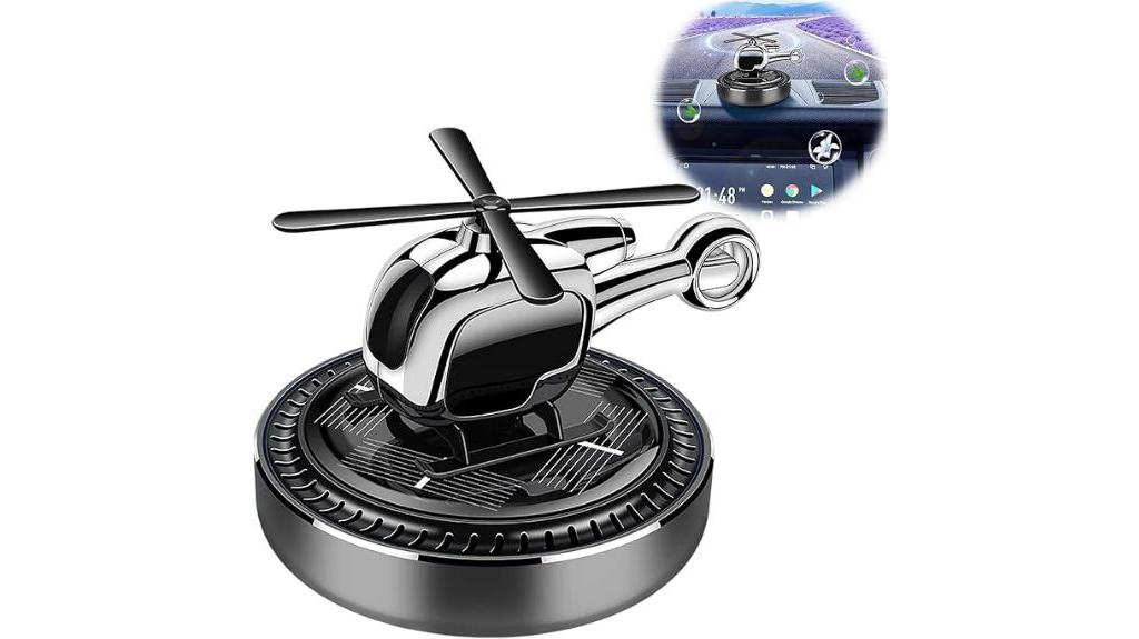 solar powered helicopter car air freshener